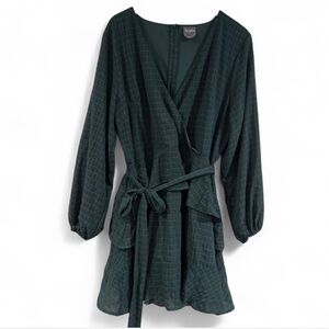 Arula Fit & Flare Ruffle Wrap Mini Dress Plus Size XL-0X Cottagecore Whimsigoth